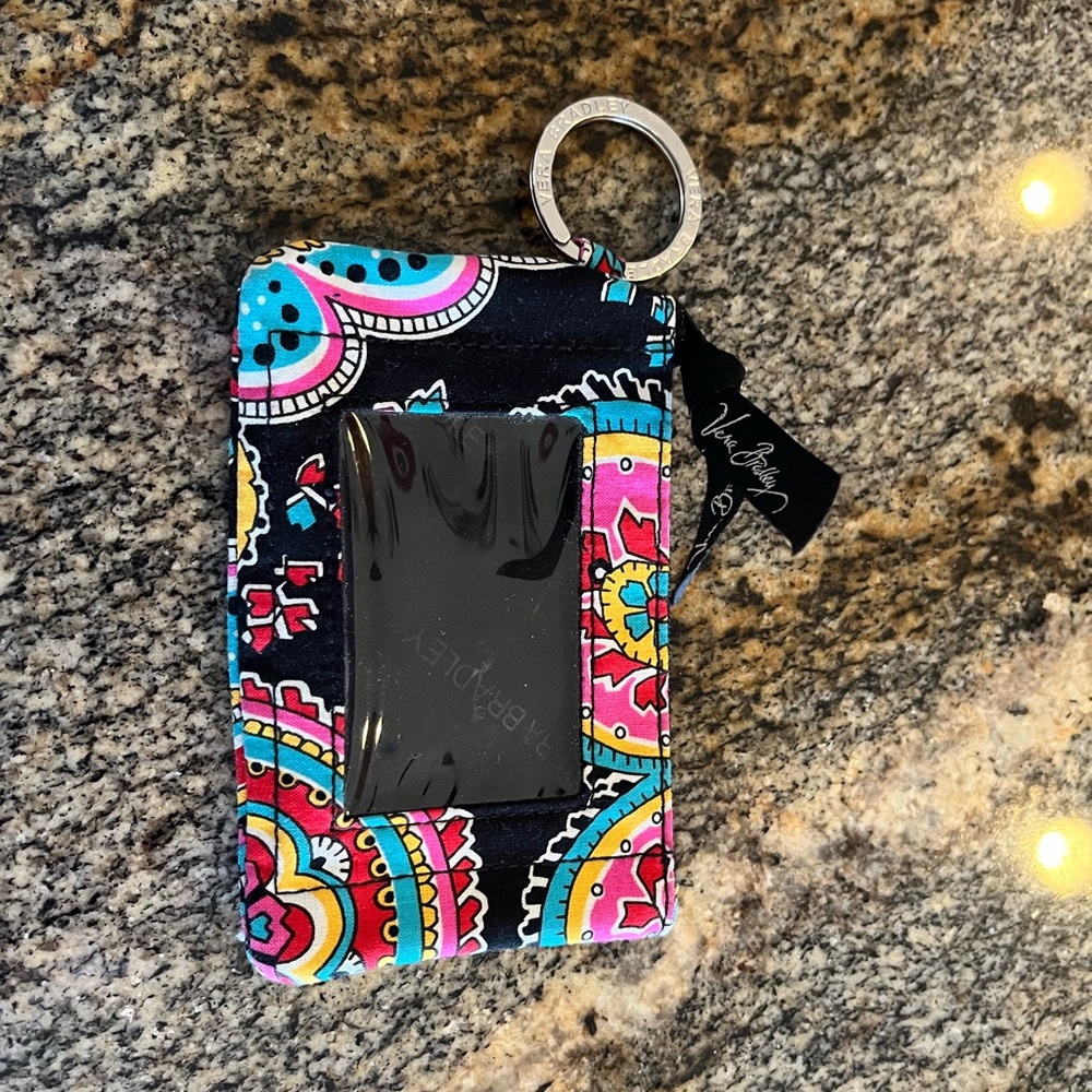 Vera Bradley ID and Coin Pouch with Key Ring —NEW
